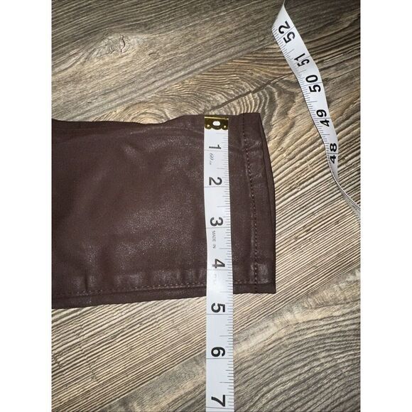 Joe's Jeans THE CHARLIE High Rise Skinny Ankle Coated Jeans in Plum - 25. 16 - Picture 12 of 12